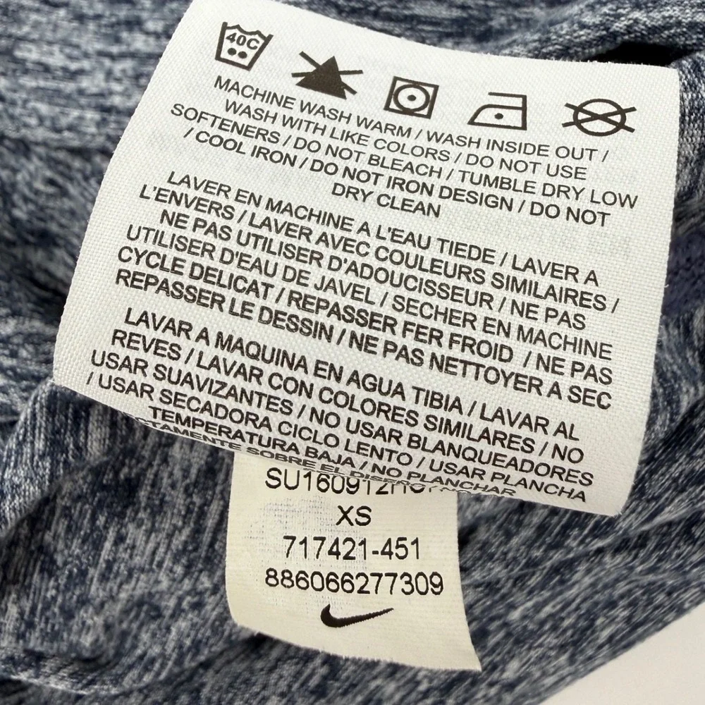 Nike Dri-FIT Element 1/2 Zip Women's‎ Running Top XS Blue Heathered Thumbholes